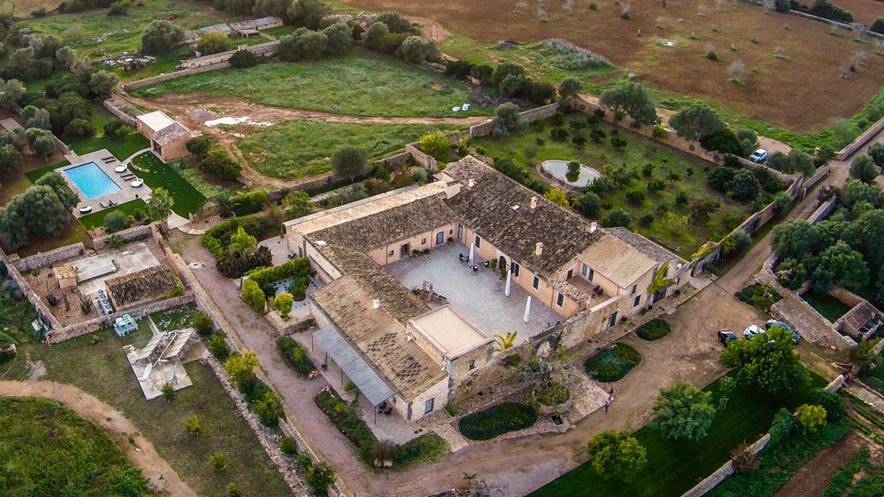 Vista aérea de la finca
